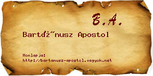 Bartánusz Apostol névjegykártya